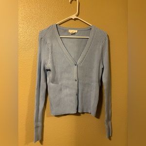 Sky blue ribbed cardigan size XL